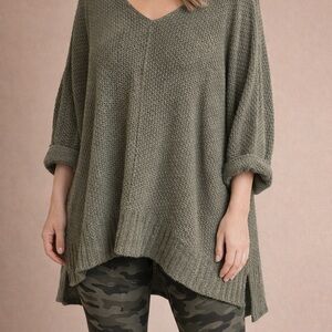 Wishlist Khaki V-Neck Women's Sweater